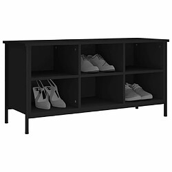 Acheter Maison Chic Armoire à Chaussures Noir,Meuble de Rangement à Chaussures 100x35x50 cm bois d'ingénierie -MN30774