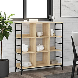 Maison Chic Commode Buffet - Meuble de rangement chêne sonoma 102x32x103,5 cm bois d'ingénierie -GKD59912