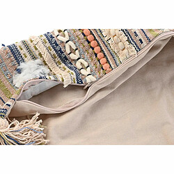 Housse de coussin DKD Home Decor Multicouleur Frange 50 x 1 x 50 cm