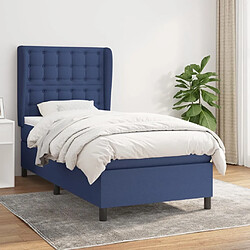 Maison Chic Lit Adulte - Lit simple Lit à sommier tapissier avec matelas moelleux - Meuble de Chambre - Bleu 80x200 cm Tissu -MN99050 