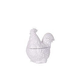 Beliani Figurine décorative contenant en céramique poule 23 cm LANTIC