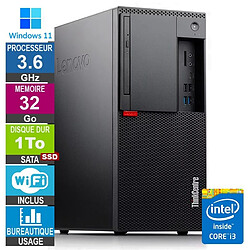 Lenovo M920t i3-8100 3.60GHz 32Go/1To SSD Wifi W11 - Reconditionné