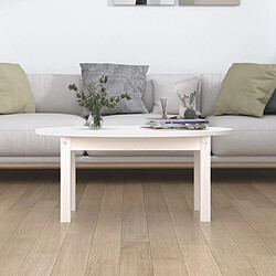 Avis Maison Chic Table basse,Table Console Table d'appoint, Table pour salon Blanc 80x40x35 cm Bois massif de pin -MN23169