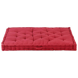 Acheter Decoshop26 coussin de canapé palette 100 % coton 120x80x10 cm bordeaux DEC021818