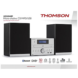 THOMSON MIC122DABBT- Micro chaine HIFI CD/Bluetooth MP3/USB/DAB+ - Puissance 50W