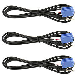 3 x Câble Audio MP3 AUX 8 Broche Adaptateur 3.5mm Pour Volkswagen Passat