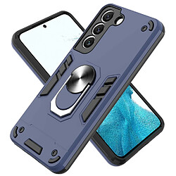 Coque en TPU antichoc avec béquille à anneau magnétique saphire pour votre Samsung Galaxy S22 5G