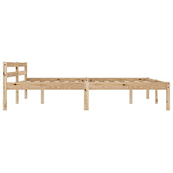 Acheter Maison Chic Lit adulte - Lit simple Cadre de lit,Structure du lit Contemporain Bois de pin massif 160 x 200 cm -MN57234