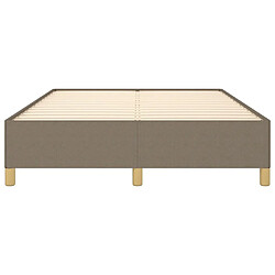 Maison Chic Lit adulte - Lit simple Cadre de lit,Structure du lit Contemporain Taupe 140x190 cm Tissu -MN76926 pas cher