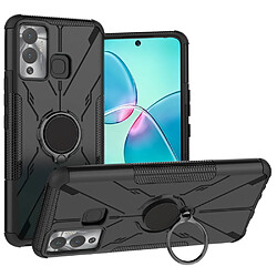 Coque en TPU 2-en-1, anti-chutte avec béquille pour votre Infinix Hot 12 Play 4G - noir