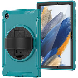 Coque en silicone avec béquille rotative bleu clair pour votre Samsung Galaxy Tab A8 10.5 (2021) X200/X205