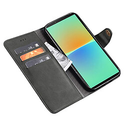 Etui en PU IDEWEI antichoc, texture fine, anti-rayures avec support pour votre Sony Xperia 10 IV 5G - noir