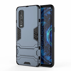 Coque en TPU Hybride 2 en 1 avec béquille bleu pour votre Oppo Find X2 Pro