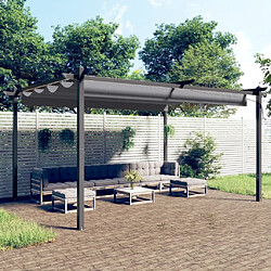 Maison Chic Tonnelle | Pergola de jardin avec toit rétractable 4x3 m Anthracite -GKD52221