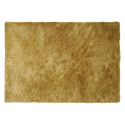 Vente-Unique Tapis shaggy à poils longs - 120 x 170 cm - Doré - GLITTER