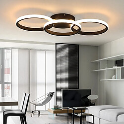 Acheter Autres Temps ZMH LED Ceiling Light Black 3 Ring Modern Kitchen Light 3000K For Living Room Hallway