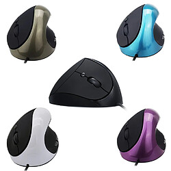 Souris optique verticale Souris filaire ergonomique Souris USB 5 boutons pour ordinateur portable PC (Violet)