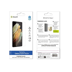 Muvit Protection d'écran pour Samsung Galaxy S23 Plus / S22 Plus en Verre Trempé 2.5D Transparent