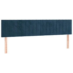 Maison Chic Lot de 2 Têtes de lit design Bleu pour chambre - Décoration de lit foncé 80x5x78/88 cm Velours -MN65514 