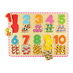 Bigjigs Toys Puzzle de chiffres et de couleurs