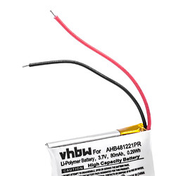 vhbw batterie remplace Bose AHB481221PR compatible avec casque écouteurs casque micro sans fil (80mAh, 3,7V, Li-Polymère)