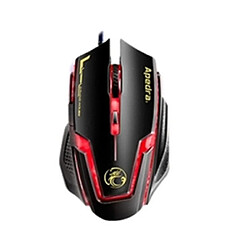 Universal A9 Gaming High Precision Mouse a mené quatre boutons de respiration à quatre couleurs USB 6 boutons 3200 dpi