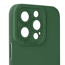 Avizar Coque pour iPhone 15 Pro Max Silicone Mat Protection Caméra Vert