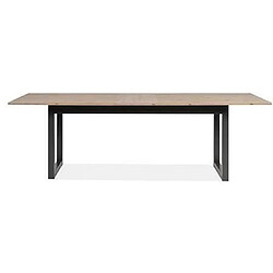 Table extensible Denver 80C - 200-240 x 75 x 90 cm - Chene artisan / anthracite - 1 exension de 40 cm inclue - 12 personnes pas cher