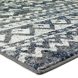 Avis Thedecofactory VENISE - Tapis toucher laineux motifs berbères gris bleu 133x190