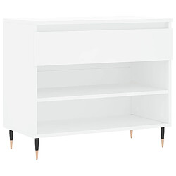 Maison Chic Armoire à Chaussures,Meuble de Rangement à Chaussures Blanc 70x36x60 cm Bois d'ingénierie -MN74939