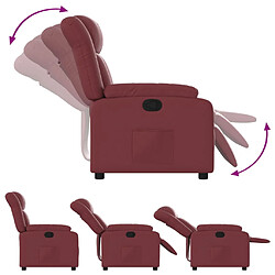 Avis vidaXL Fauteuil inclinable Rouge bordeaux Similicuir