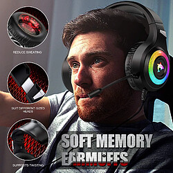 Avis Casque de jeu Xbox One avec son surround stéréo, casque de jeu PS4 avec micro et lumière LED antibruit sur l'oreille compatible avec PC, PS4, PS5, Xbox One, Mac