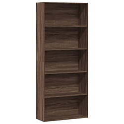 vidaXL Bibliothèque chêne marron 80x30x189 cm bois d'ingénierie