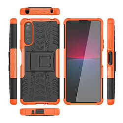 Avis Htdmobiles Coque pour Sony Xperia 10 IV - housse etui rigide anti choc + verre trempe - ORANGE