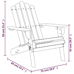 vidaXL Chaises Adirondack de jardin repose-pieds lot de 2 Bois acacia pas cher