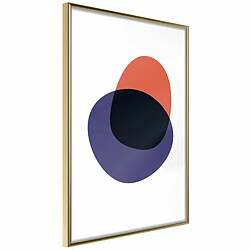 Paris Prix Affiche Murale Encadrée White, Orange, Violet and Black 30 x 45 cm Or