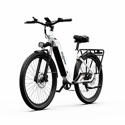 ONESPORT OT05 Vélo Électrique - 27.5" Roues 250W Moteur 36V18.2Ah Batterie 60KM Autonomie Frein à Disque - Blanc Cassé pas cher