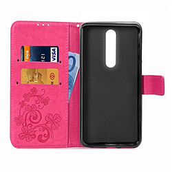 Avis Wewoo Housse Coque Pour Nokia 3.1 Plus - Étui à rabat horizontal en cuir avec fleurs pressées, boucle, support, fentes et porte-cartes magnétiques (rose)