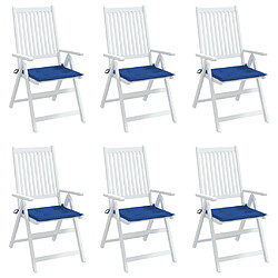 Avis vidaXL Coussins de chaise de jardin lot de 6 bleu royal 40x40x3 cm