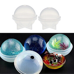 2 pièces sphère boule forme silicone moule pour la résine coulée artisanat 50mm 60mm