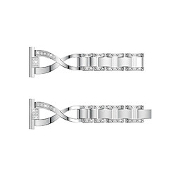 Wewoo Bracelet pour montre connectée en acier inoxydable massif serti de diamants de Amazfit 20mm Argent pas cher