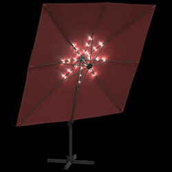 Avis vidaXL Parasol cantilever à LED Terre cuite 400x300 cm