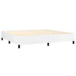 Acheter vidaXL Sommier à lattes de lit avec matelas et LED Blanc 200x200 cm