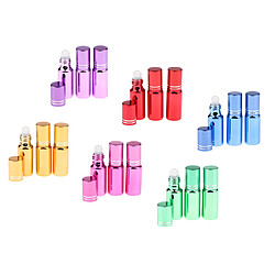 Acheter 3pcs vider le rouleau sur les bouteilles 5ml verre bouteille à rouleau pour le parfum huile essentielle bleu