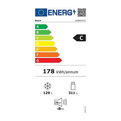 Acheter Réfrigérateur combiné 70cm 440l nofrost inox - KGN497ICT - BOSCH