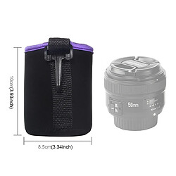 Avis Wewoo Housse Coque Appareil photo reflex Sac pour lentille Micro-sac unique Sacoche intérieure biliaire Etui de protection étanche avec épaississement du veloursDiamètre 8,5 cmhauteur 10 cm Violet