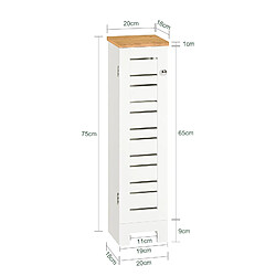 Avis SoBuy BZR85-W Porte Papier Toilette Vertical, étroit, Meuble WC, Support Papier Toilette, Armoire Toilettes