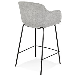 Acheter Alterego Tabouret snack mi-hauteur 'FORTI MINI' en tissu gris clair