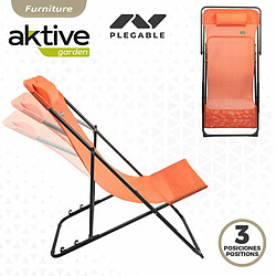 Acheter Chaise longue inclinable Aktive Orange 53 x 87 x 78 cm (4 Unités)