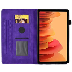 Etui en PU avec support et porte-cartes pour votre Samsung Galaxy Tab A7 10.4 (2020) T500 - violet